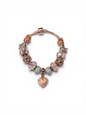 Rose gold charm bracelet
